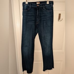 Mother frayed bottom jeans